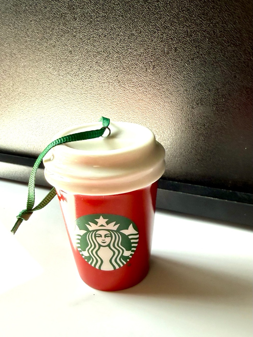 Starbucks Christmas Ornament Holiday 2016 RED CT Ceramic Coffee Cup - Picture 4 of 9